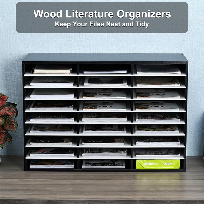 PAG Mail Sorter Organizer, Wood Literature Organizer, Student Mailbox - Image 5