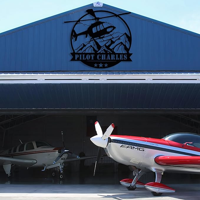 Personalized Metal Airplane Wall Art, Airplane Name Sign, Customized Pilot Name - Image 5