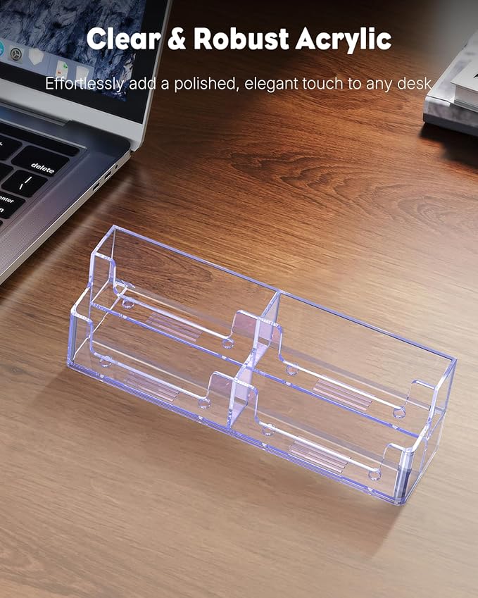 Uniclife 2 Pack Acrylic Business Card Holder - Image 5