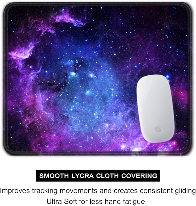 Auhoahsil Mouse Pad, 12 x 10 in Galaxy Theme Computer Mouse Pad - Image 4