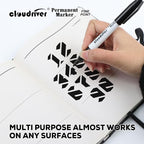 cloudriver Black Permanent Markers Fine Tip, 60 Packs Permanent Markers Bulk - Image 4