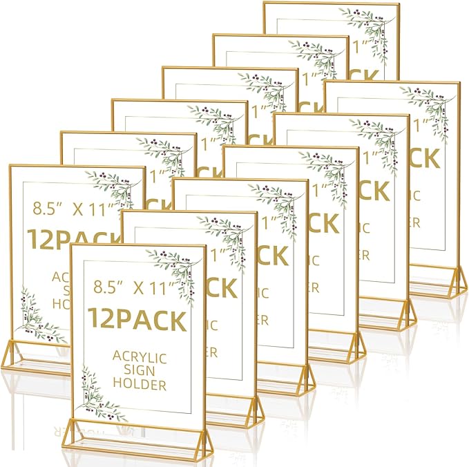 PPH-Sisy Acrylic Sign Holder 8.5X11 Double Sided Table Flyer Holder, Plastic by PPH-SisyPurchaseNow