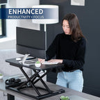VIVO 28 inch Desk Converter, K Series, Height Adjustable Sit to Stand Riser - Image 4