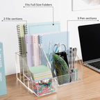 My Space Organizers Clear Acrylic Desk Oganizer, 9 Compartments, Office - Image 2