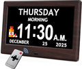 7'' Dementia Clock For Seniors, Large Display Digital Clock by Flyruit