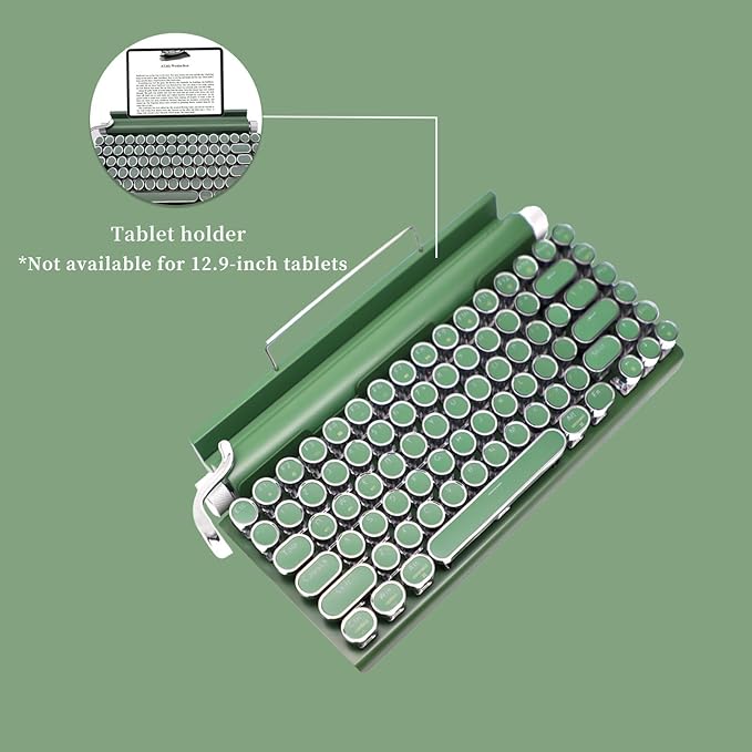 Adventurers Retro Typewriter-Style Mechanical Keyboard, 83 Keys, 75% Compact - Image 6