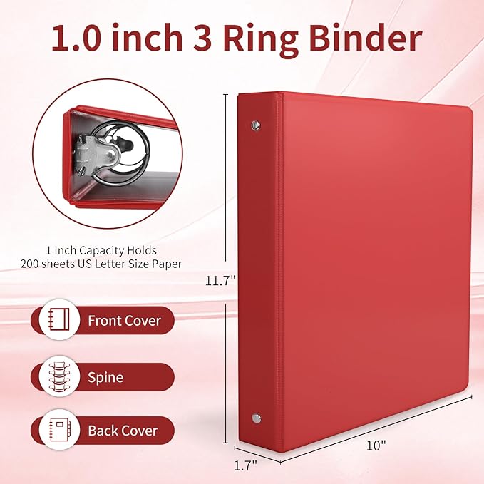 SUQJOY 1-inch 3 Ring Binder - Image 2