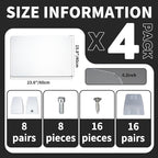 GOOFCXO 4 Pcs Desk Divider Privacy Panel 23.6 x 15.8 Inch Counter Desk Acrylic - Image 2
