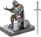 NCQIXIAO Medieval Templar Vanguard Officer Knight Pen Holder Pen Stand Desk - Image 2