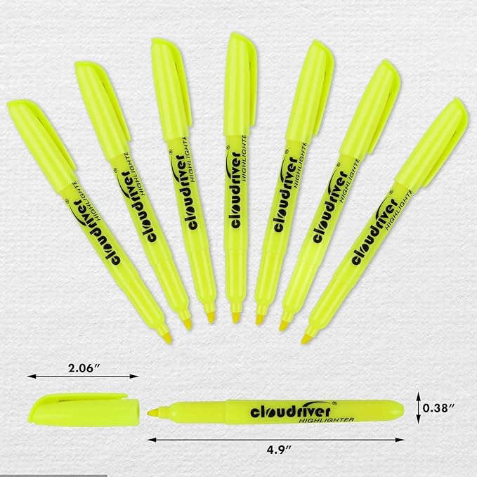 cloudriver Yellow Highlighters, Bulk Pack Of 120, Bright Color Highlighter - Image 2