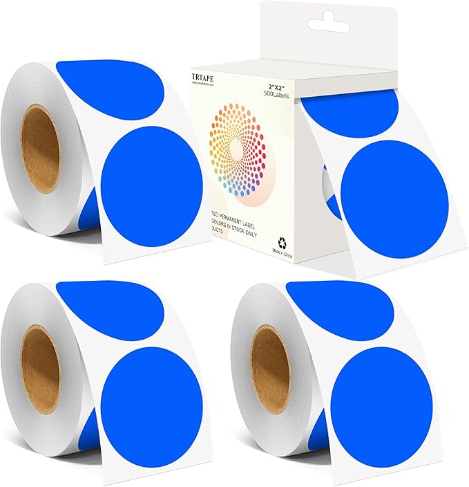 2 Inch Color Coding Round Labels by Unknown
