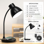 led desk lamp for home office with wireless, view 9