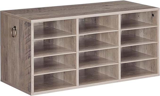HOOBRO Countertop Mail Sorter Organizer, Wooden Literature Organizer, Student by HOOBRO