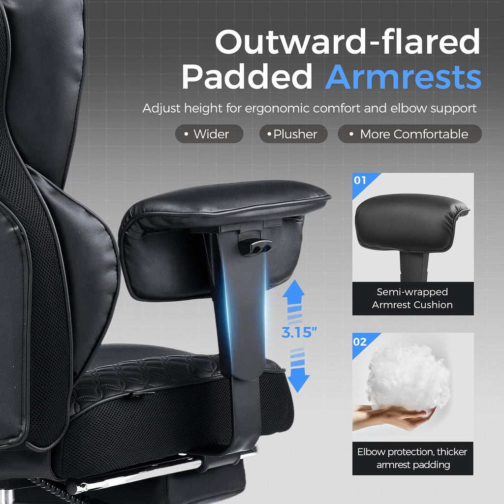 gtplayer big and tall gaming chair 400lbs heavy, package contents