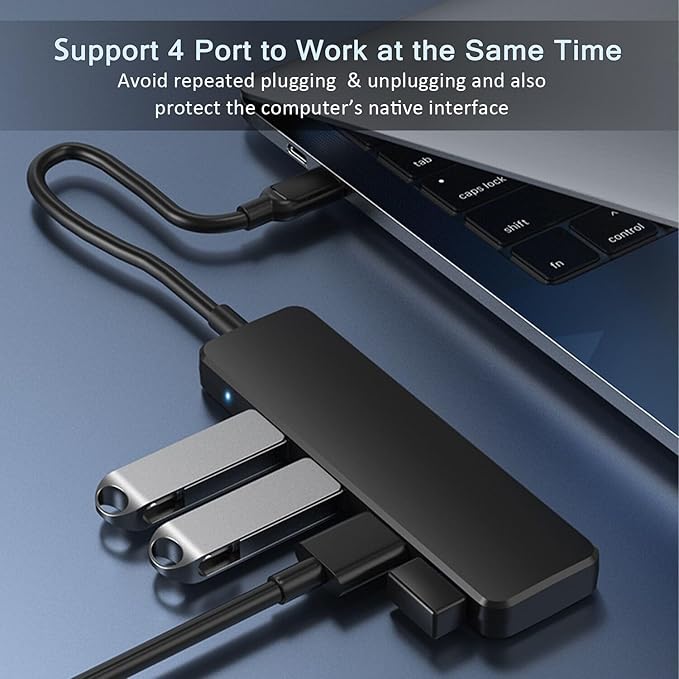 USB 3.0 Hub, VIENON 4-Port USB Hub USB Splitter USB Expander - Image 2
