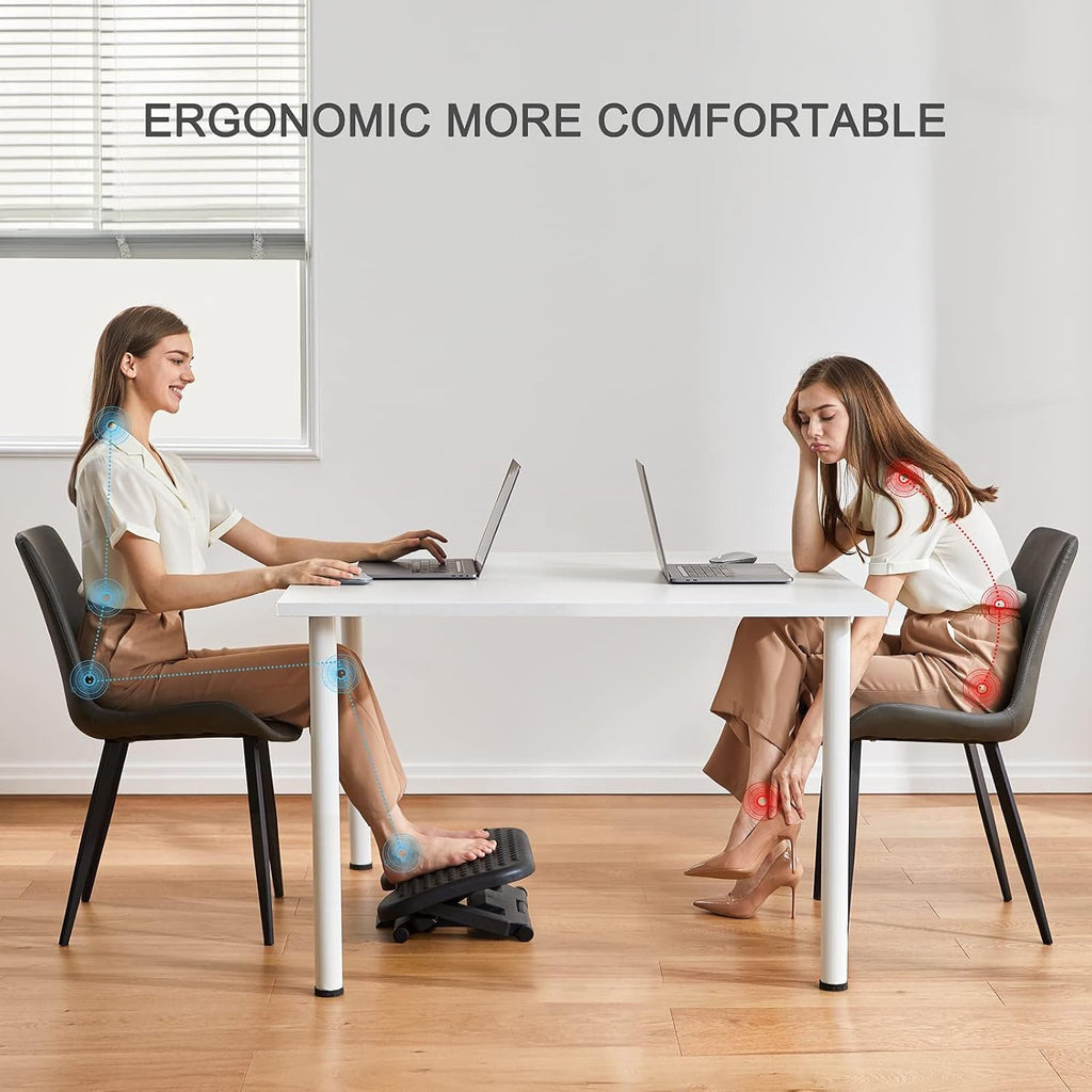 huanuo adjustable foot rest for under desk with, side view