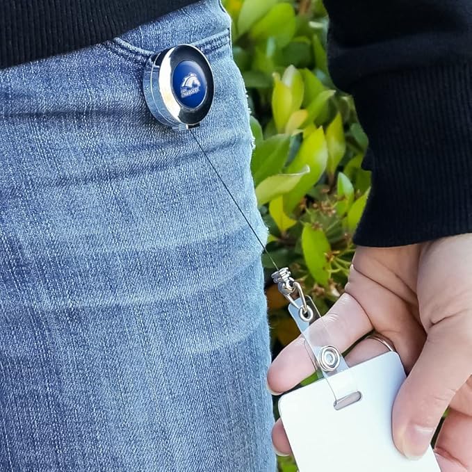UAH Primary Logo Retractable Reel Chrome Badge ID Card Holder Clip - Image 3