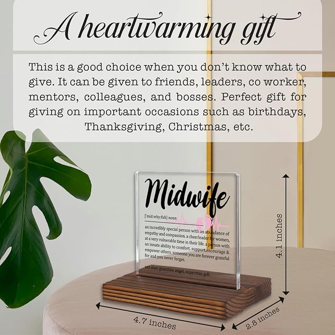 Midwife Appreciation Gift Desk Sign - Image 4