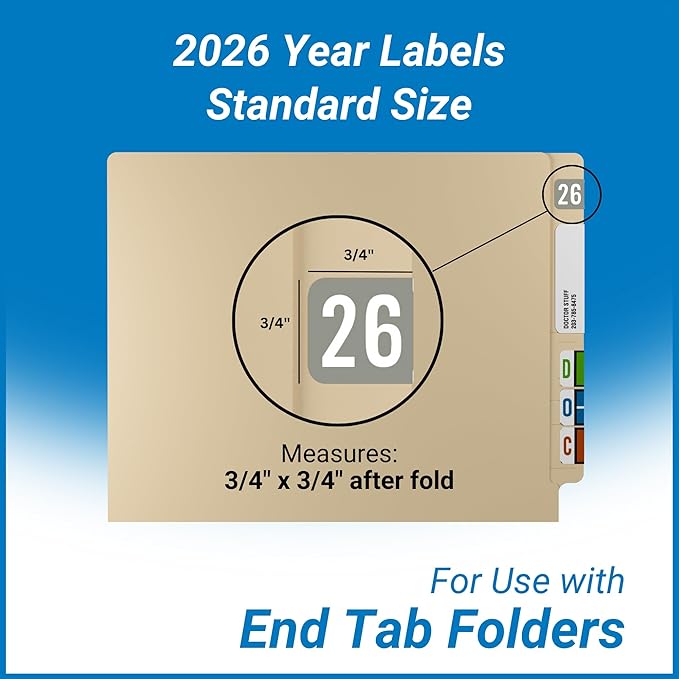 2026 Year Labels, Doctor Stuff 2026 Chart Stickers, S & W/Acme Style, USA Made - Image 3