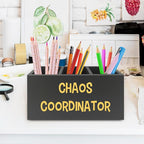 XPH Chaos Coordinator Black Yellow Pen Pencil Holder Organizer - Image 2