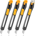 TIFICAL 4 Pack Box Cutter Retractable, Utility Knife 9MM Wide Snap-Off Blades by TIFICAL