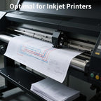 FungLam Wide Format Paper, 24 in x 150 ft Plotter Paper, 2 Rolls CAD Bond Rolls - Image 3