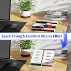 NIUBEE Clear Business Card Holder 4 Tier Acrylic Business Card Stand, 8 Slots - Image 4