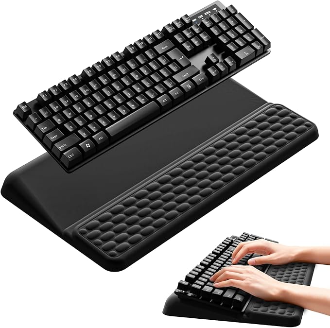 Computer Keyboard Stand with Wrist Rest, Keyboard pad with Wrist Support by Pakanana