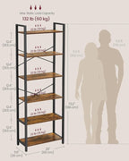 VASAGLE 6-Tier Bookshelf, Bookcase - Image 3