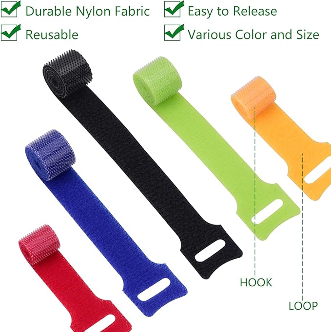 OneLeaf 60 Pcs Reusable Fastening Cable Ties - Image 3