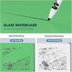 MaxGear Glass Whiteboard, Tempered Magnetic Dry Erase Board Green, Frameless - Image 5