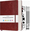 OFFIGIFT Bullet Dotted Journal Notebook, 312 Numbered Pages A5 Hardcover by OFFIGIFT