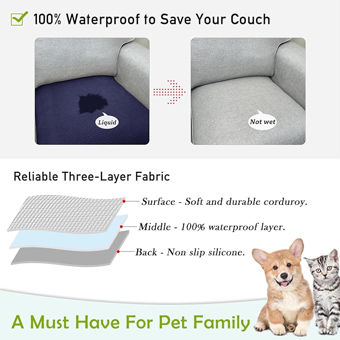 Couch Arm Covers, Sofa Arm Covers, Waterproof Armrest Cover - Image 3