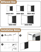 Mifuro 28"x26" Enclosed Bulletin Board, Lockable Weather-Resistant Aluminum - Image 4