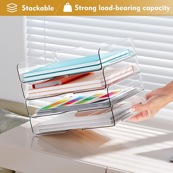 YKLSLH 4 Trays Paper Organizer Letter Tray - Image 6