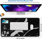 Large Mouse Pad, 31.5x15.7 inch Large Extended Computer Keyboard Mouse Mat - Image 2