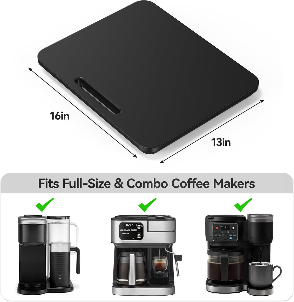 Appliance Slidng Tray for Coffee Maker for Countertop, 16"W x 13"D