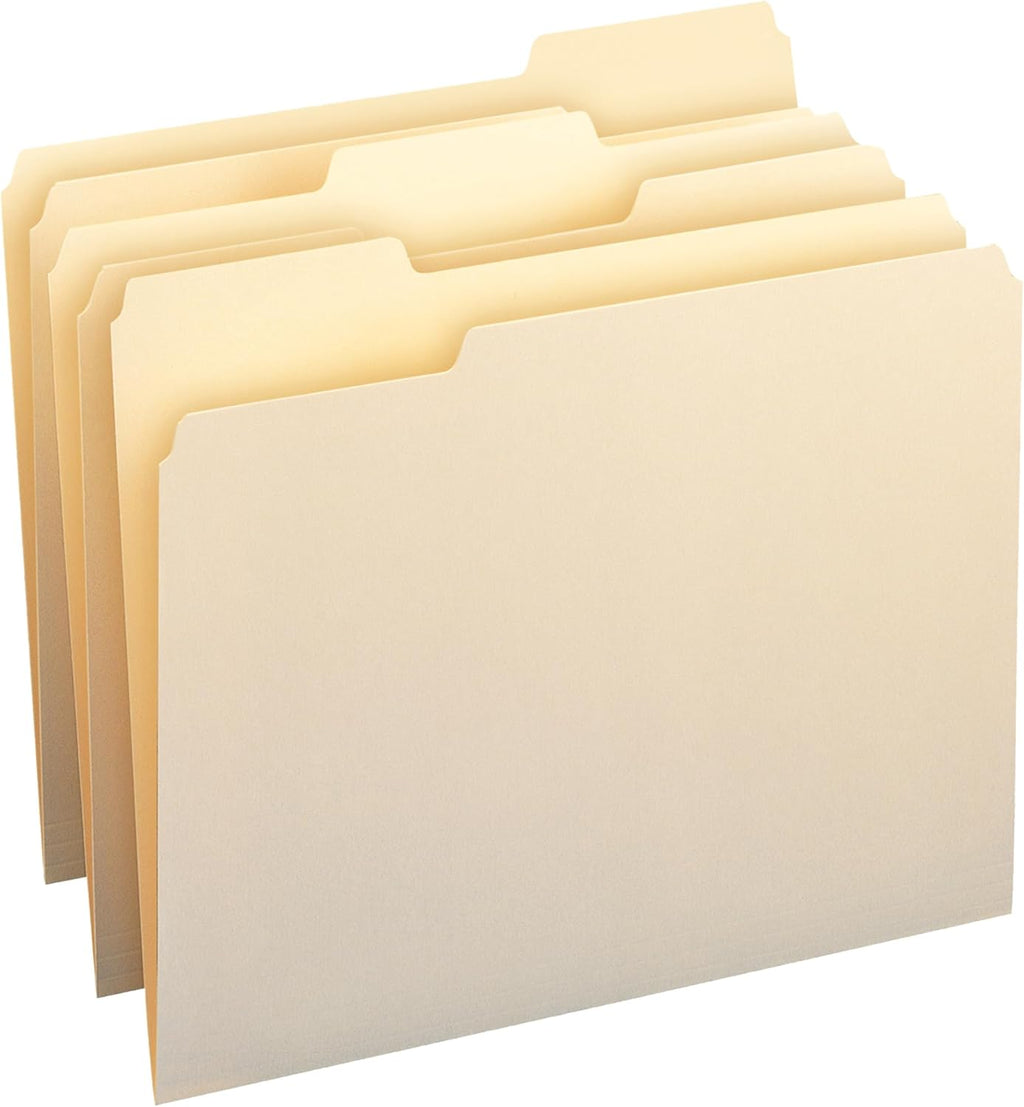 Smead File Folders Letter Sized,1/3-Cut Tab,Assorted Positions,Letter Size Manila Folders,200 Per Box,(Pack of 2)