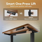 HUANUO 48" x 24" Electric Standing Desk Adjustable Height, 4 Memory Height - Image 5