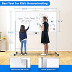 maxtek Rolling Whiteboard, Large Double Sided Standing Whiteboard - Image 5