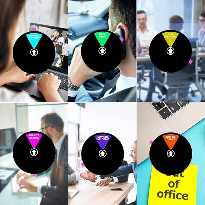 Office Door Sign, 6 Inch, Do Not Disturb, Come in Welcome, Back Soon, in A - Image 5