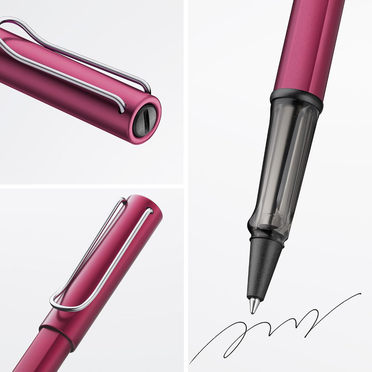 Lamy AL-star black purple - Rollerball Pen pen with transparent, ergonomic gr...