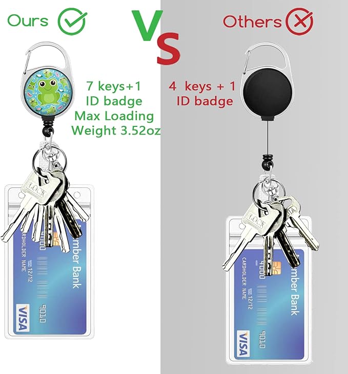 Frog Lanyards for Id Badges, Cute Badge Reel Heavy Duty - Image 5