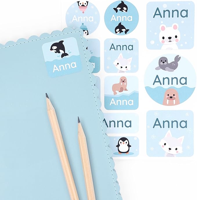 Large Name Labels for Kids by Teddylabels