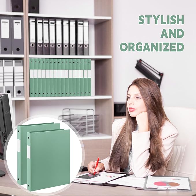 Henoyso 36 Pcs 3 Ring Binder 0.5 Inch Round Fits Letter Size 8.5'' x 11'' Paper - Image 4