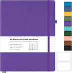 Lined Journal Notebook, 8.5" x 11" Hardcover Leather Notebook by MALEDEN
