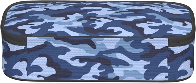 YIJIUWKIS Kids Adults Camo Style Pencil Case Blue Pencil Box - Image 7