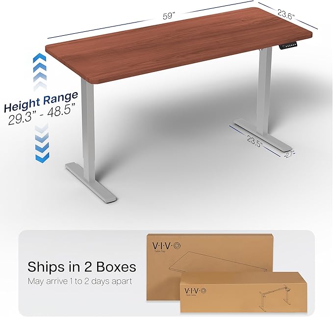 VIVO Electric 60 x 24 in Standing Desk, Memory Height Adjustment, 1B Series - Image 3