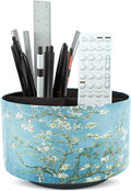 Hennaja Round Leather Art Supply Organizer, Remote Control Holder, 360 Degree by Hennaja