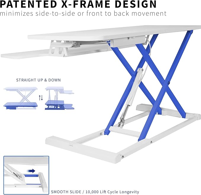 VIVO 32 inch Desk Converter, K Series, Height Adjustable Sit to Stand Riser - Image 5
